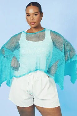 boohoo Cape En Crochet Ajouré Léger Grande Taille<Femme Tenues De Plage