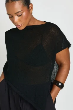 boohoo Cape En Maille Ajourée À Encolure Bardot Grande Taille<Femme Tenues De Plage