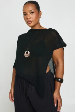 boohoo Cape En Maille Ajourée À Encolure Bardot Grande Taille<Femme Tenues De Plage