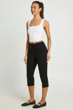 boohoo Capri En Bengaline Avec Ourlet Fendu<Femme Pantalons|Leggings