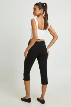 boohoo Capri En Bengaline Avec Ourlet Fendu<Femme Pantalons|Leggings