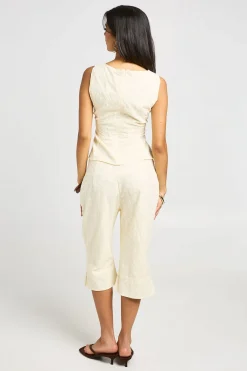 boohoo Capri En Broderie Anglaise Tissée<Femme Pantalons