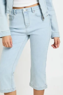 boohoo Capri En Denim Taille Haute<Femme Denim|Jeans