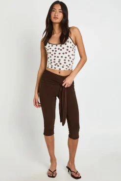 Capri Fluide Double Épaisseur Avec Ceinture Nouée À La Taille