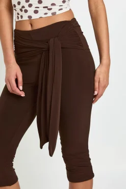 Capri Fluide Double Épaisseur Avec Ceinture Nouée À La Taille