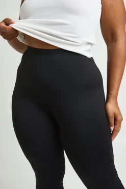 boohoo Capri Taille Moyenne Grande Taille Toucher Coton<Femme Pantalons|Leggings
