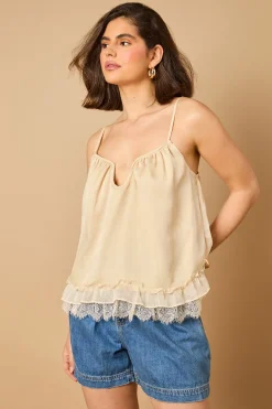 Caraco Babydoll à Détails en Dentelle