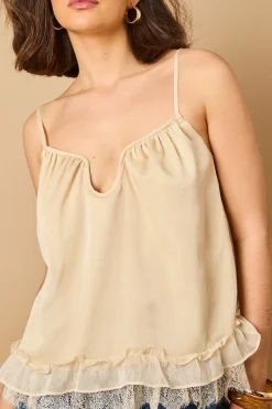 Caraco Babydoll à Détails en Dentelle