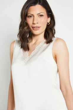 Wallis Caraco En Satin Avec Bordure En Dentelle<Femme Satin Et Dentelle|Tops
