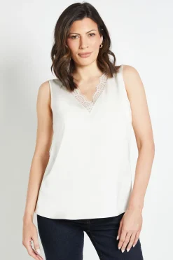 Wallis Caraco En Satin Avec Bordure En Dentelle<Femme Satin Et Dentelle|Tops
