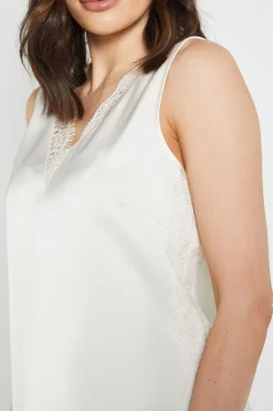 Wallis Caraco En Satin Avec Bordure En Dentelle<Femme Satin Et Dentelle|Tops