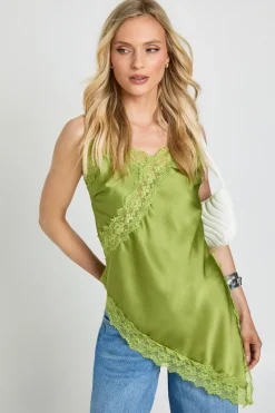 Caraco Long En Satin Et Dentelle Petite Taille