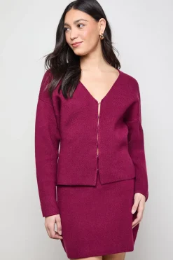 Cardigan Boutonné Bord à Bord
