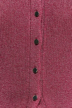 Cardigan Boutonné à Col Festonné