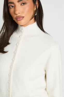 Cardigan boutonné en maille brossée supersoft