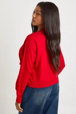 boohoo Cardigan boutonné en maille côtelée Plus<Femme Pulls Et Gilets|Toutes Les Mailles