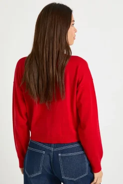 Cardigan boutonné en maille côtelée