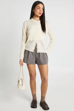 Cardigan Boutonné En Maille Douce