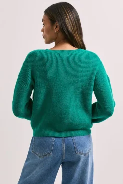 Cardigan à Boutons Contrastants Doux