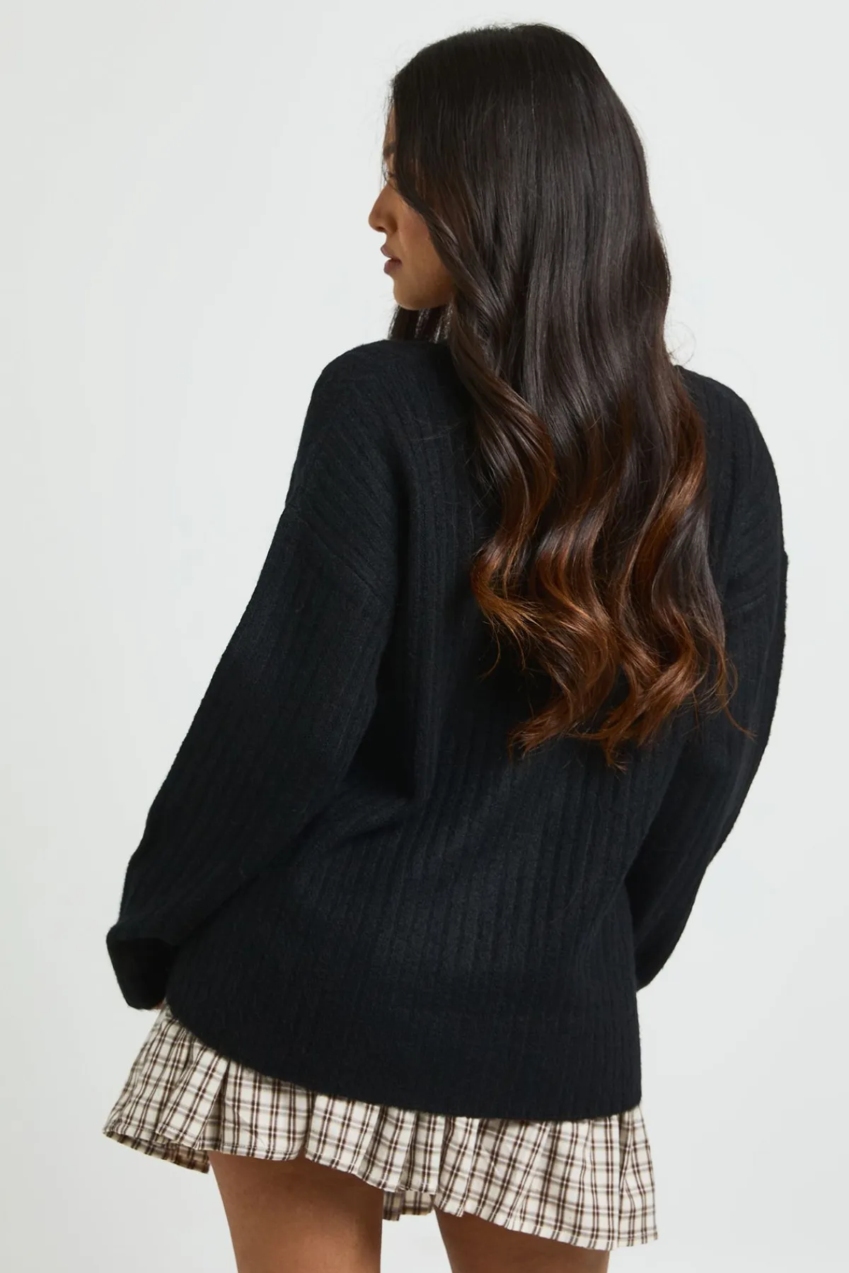 boohoo Cardigan Boyfriend Côtelé Petite<Femme Pulls Et Gilets|Toutes Les Mailles
