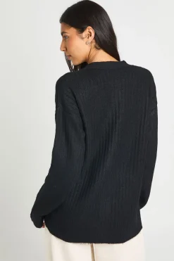 Cardigan Boyfriend Long Côtelé Pour Grandes Tailles