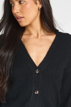 Cardigan Boyfriend Long Côtelé Pour Grandes Tailles