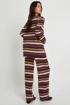 boohoo Cardigan boyfriend long en maille côtelée super douce et pantalon à jambes larges coordonné<Femme Pulls Et Gilets|Toutes Les Mailles