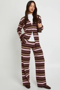 boohoo Cardigan boyfriend long en maille côtelée super douce et pantalon à jambes larges coordonné<Femme Pulls Et Gilets|Toutes Les Mailles