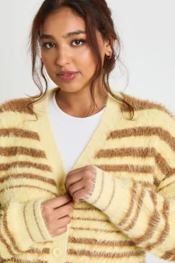 Cardigan boyfriend oversize en maille extra duveteuse