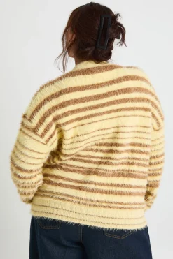 Cardigan boyfriend oversize en maille extra duveteuse