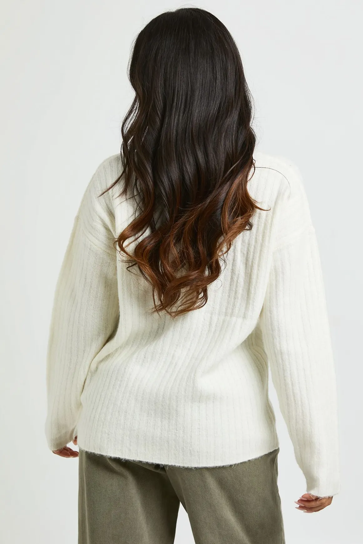 Cardigan Boyfriend Petite En Maille Côtelée