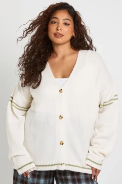 Cardigan Boyfriend Surdimensionné En Maille Grande Taille