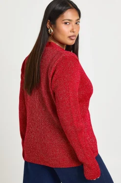Cardigan à col en V Plus Glitter