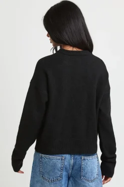 Cardigan Col Rond À Boutons Dorés