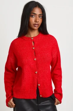boohoo Cardigan Col Rond À Boutons Dorés<Femme Pulls Et Gilets|Toutes Les Mailles