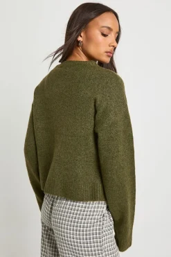 boohoo Cardigan à col rond en maille douce<Femme Pulls Et Gilets|Toutes Les Mailles