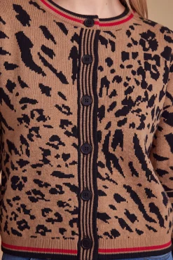Dorothy Perkins Cardigan Col Rond À Motifs Animaliers Avec Boutons<Femme Pulls Et Gilets|Toutes Les Mailles