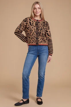 Dorothy Perkins Cardigan Col Rond À Motifs Animaliers Avec Boutons<Femme Pulls Et Gilets|Toutes Les Mailles