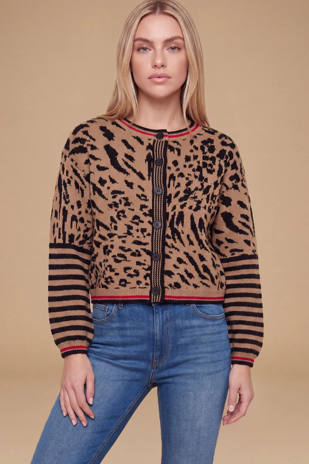 Dorothy Perkins Cardigan Col Rond À Motifs Animaliers Avec Boutons<Femme Pulls Et Gilets|Toutes Les Mailles