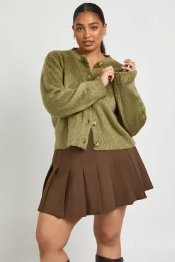 Cardigan à col rond Plus Fluffy