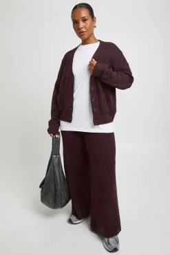 Cardigan Col V En Maille Douce Avec Détail Poches Grande Taille