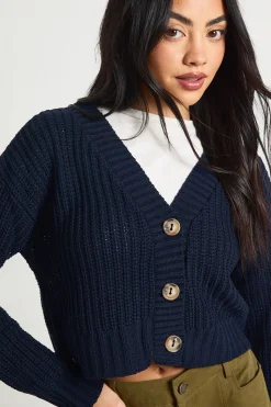boohoo Cardigan court boutonné<Femme Pulls Et Gilets|Toutes Les Mailles