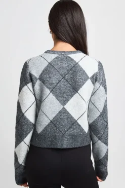 Cardigan Court En Maille À Motif Argyle