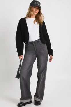 boohoo Cardigan court en maille épaisse<Femme Pulls Et Gilets|Toutes Les Mailles