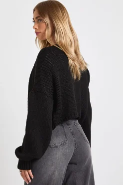 boohoo Cardigan court en maille épaisse<Femme Pulls Et Gilets|Toutes Les Mailles