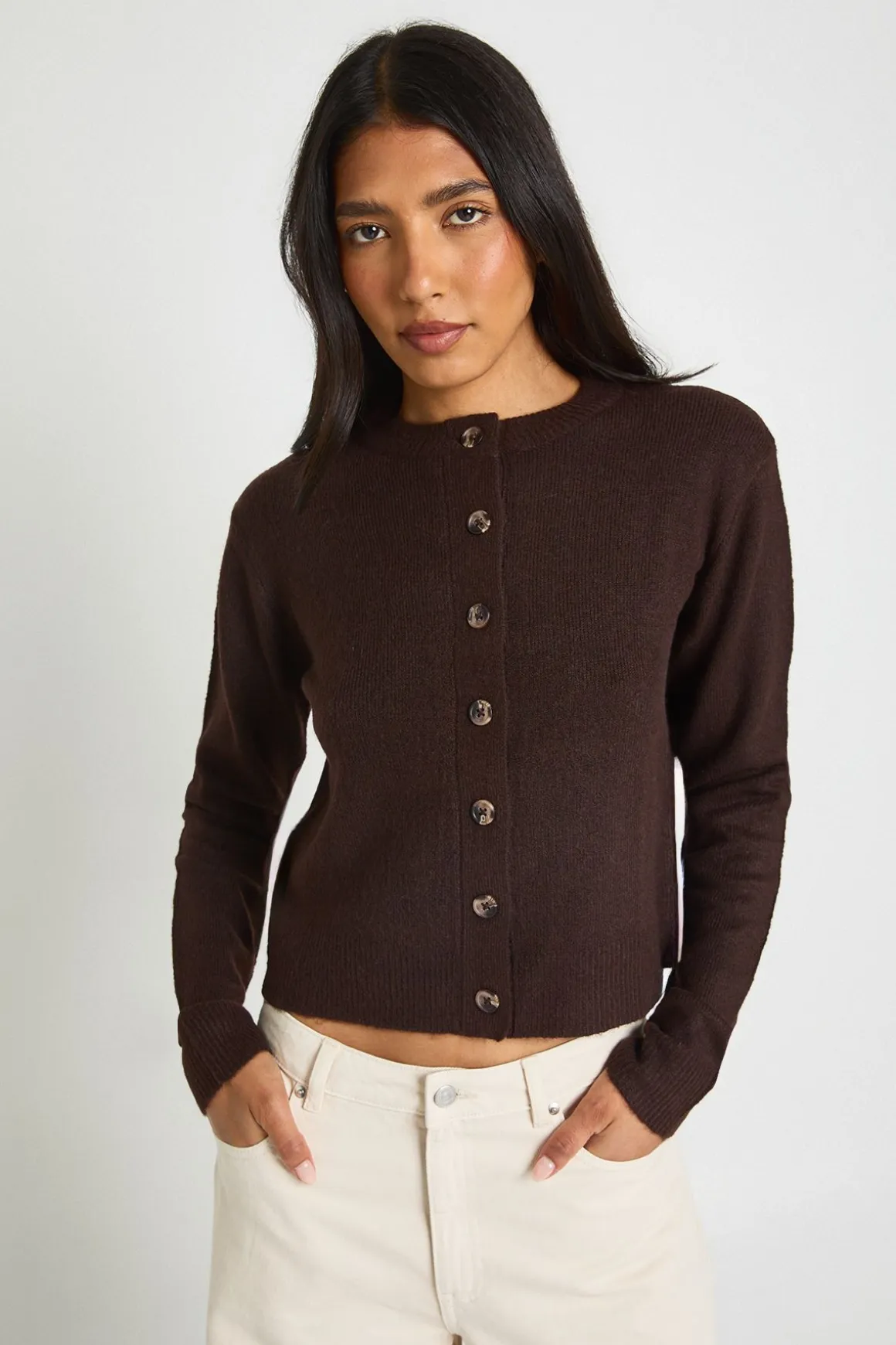Cardigan Court En Maille Pour Grandes Tailles
