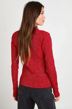 Cardigan court en maille scintillante