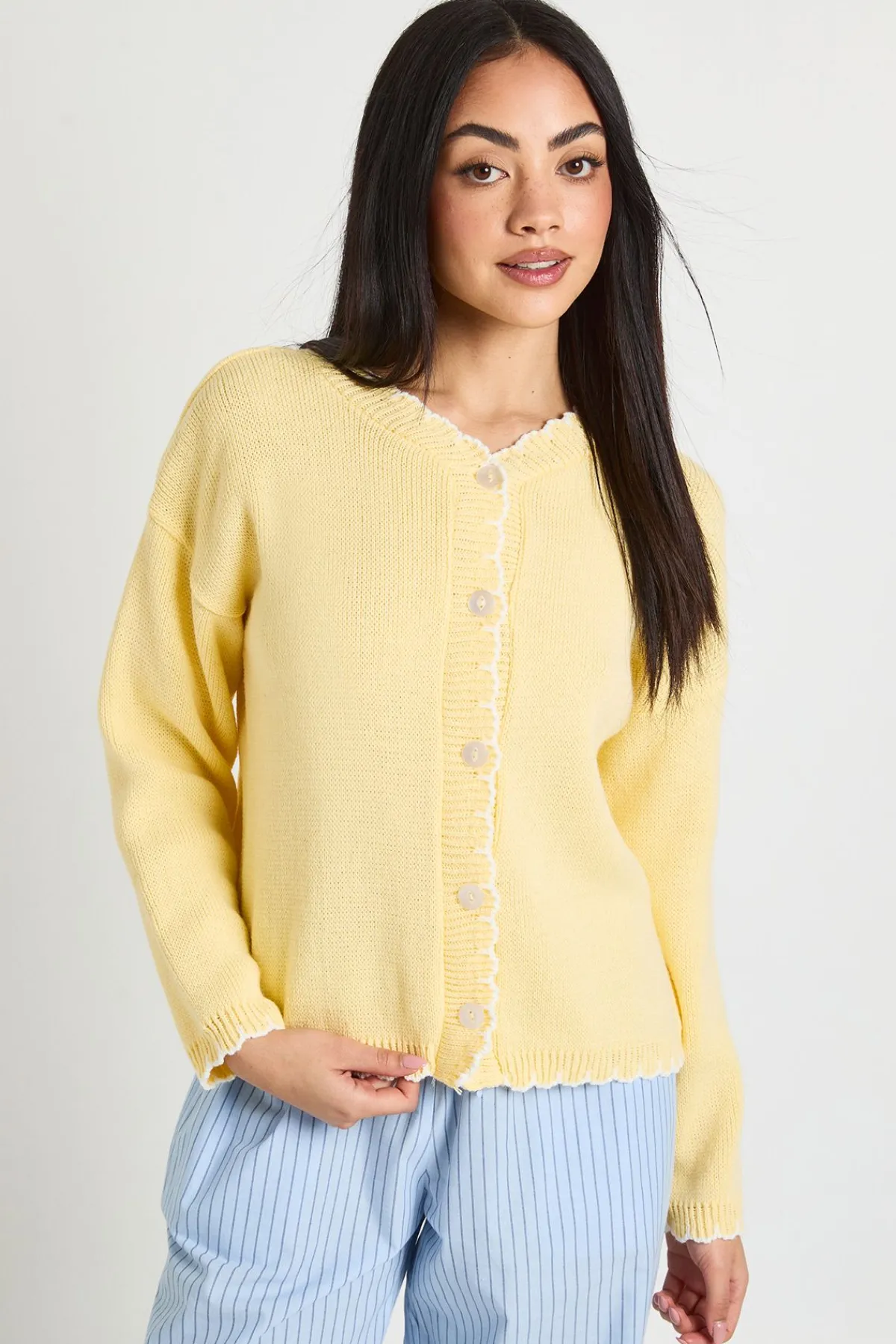 boohoo Cardigan Court Tricoté À Point De Feston<Femme Pulls Et Gilets|Toutes Les Mailles