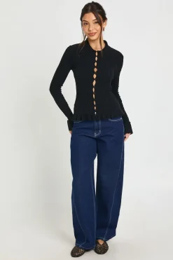 Cardigan Côtelé Texturé À Col