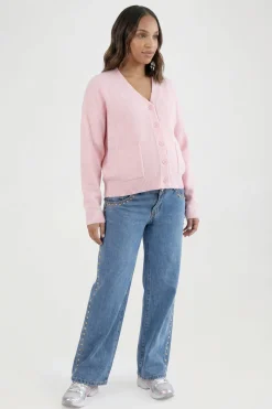 Cardigan De Maternité En Maille Douce Avec Poches Et Encolure En V